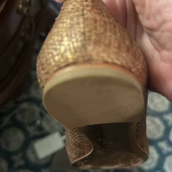 Tory Burch $295 size 8 petal ballet flats lavender woven raffia straw euc box - Picture 6 of 14